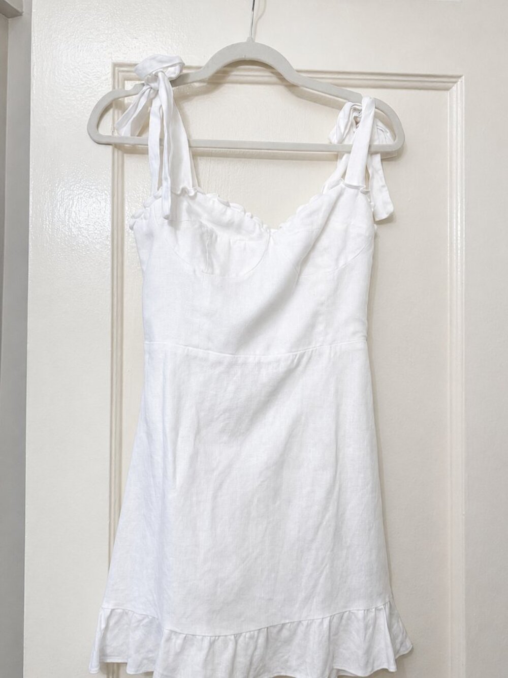 Reformation White Linen Dress - Picture 3 of 6